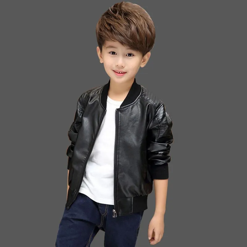Kids PU Leather Jacket