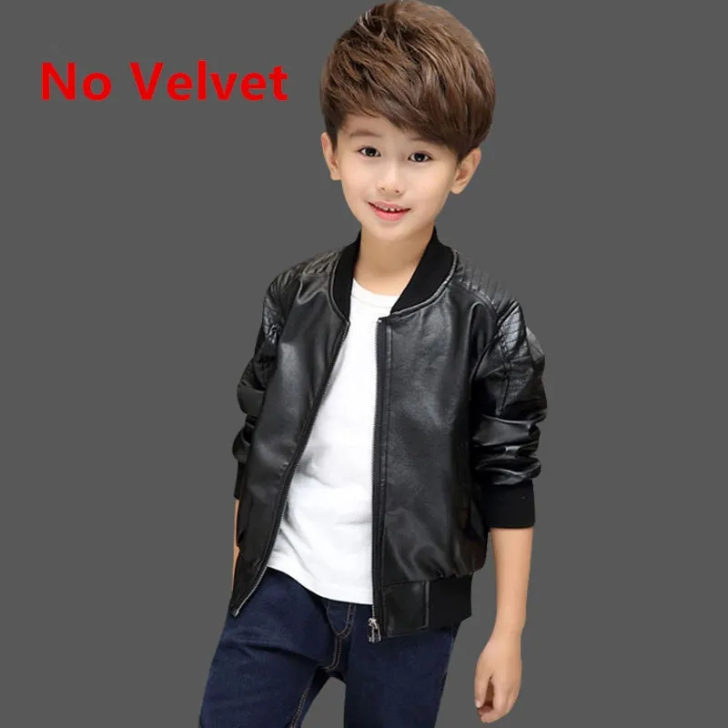 Kids PU Leather Jacket