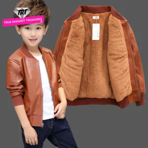 Kids PU Leather Jacket