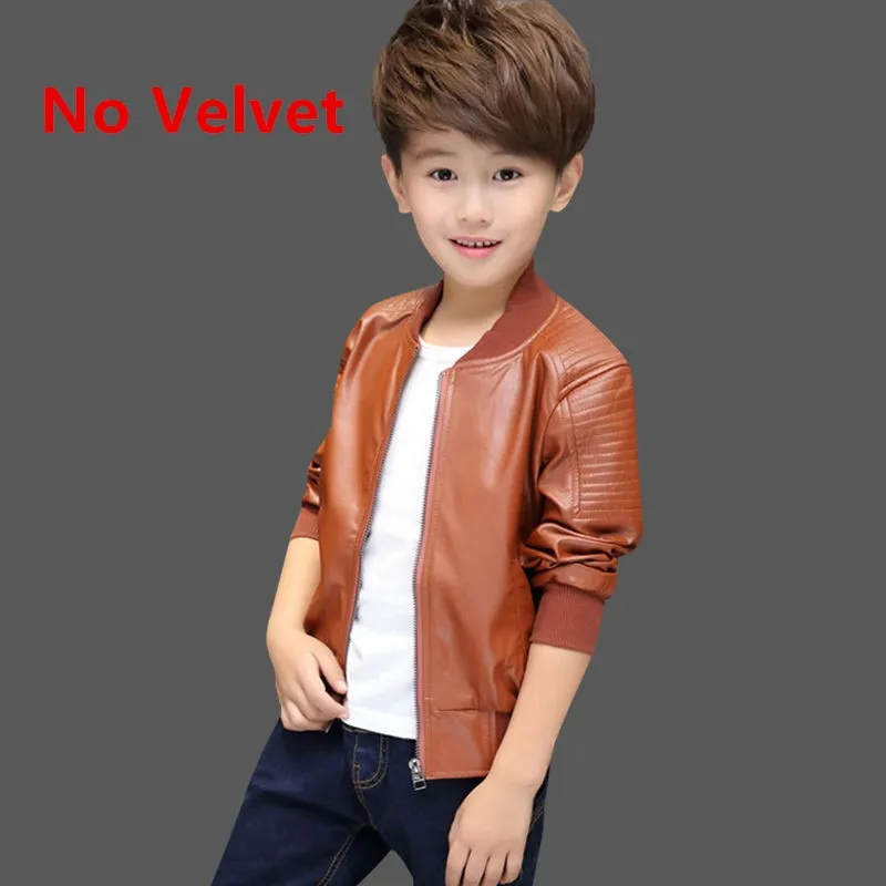 Kids PU Leather Jacket