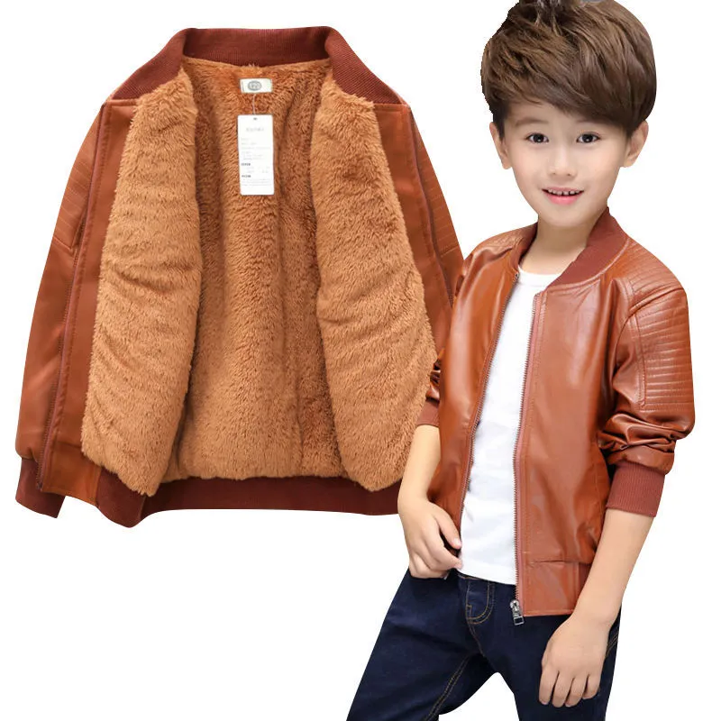 Kids PU Leather Jacket