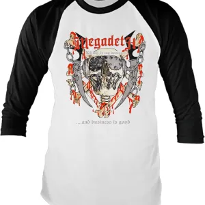 Killing Is My Business Megadeth Raglan Baseball Shirt