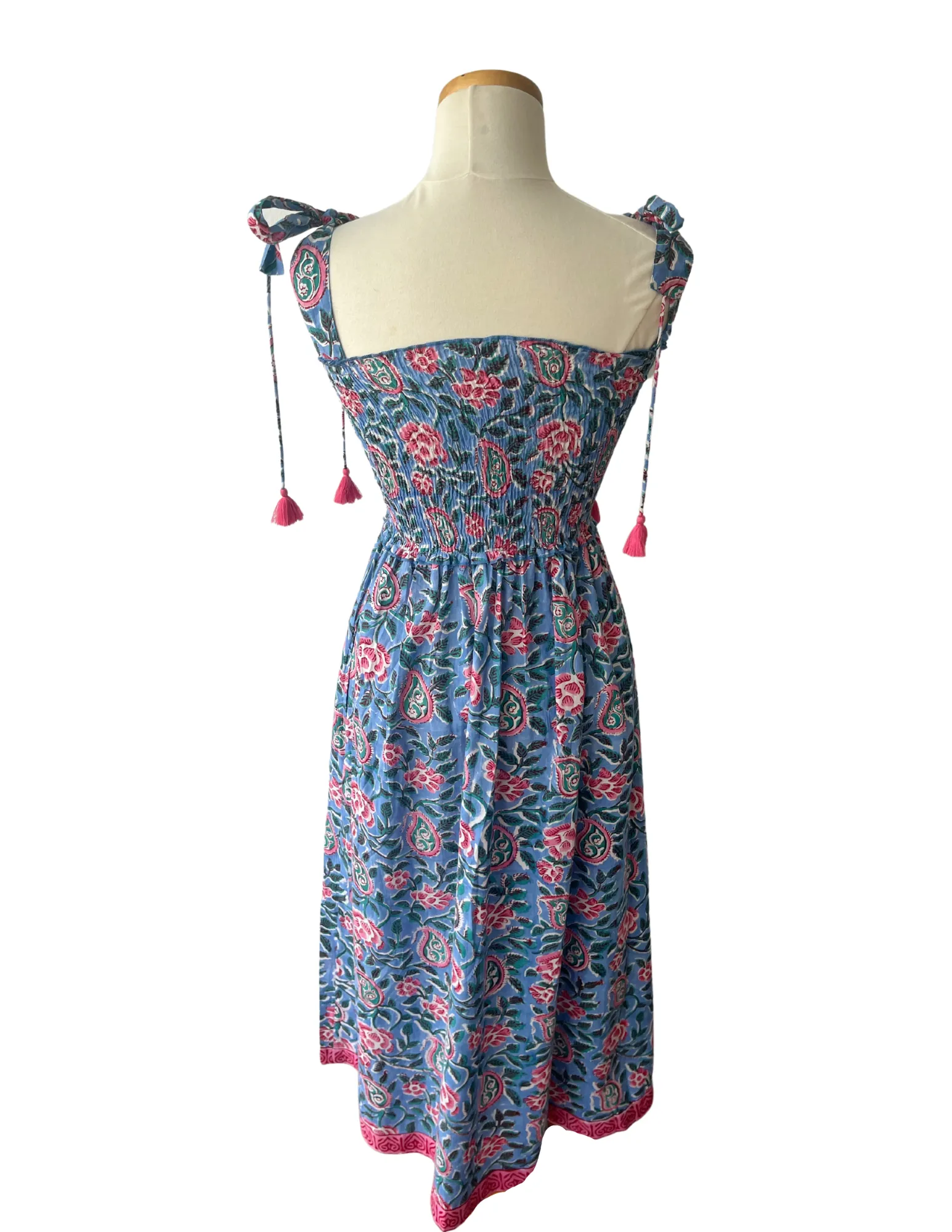 Kingston Dress Blue Red Romance Unlined Look