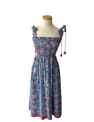 Elegant Charm Chic and Cozy Kingston Dress Blue Red Romance