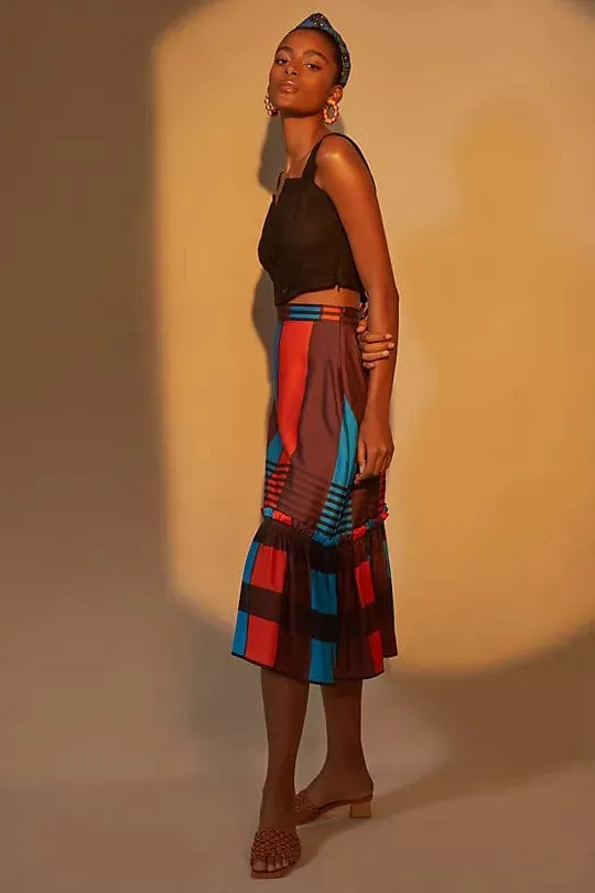 Statement Fashion Simple Styling Flounced Midi Skirt