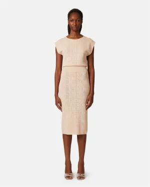 Knitted dress with logo