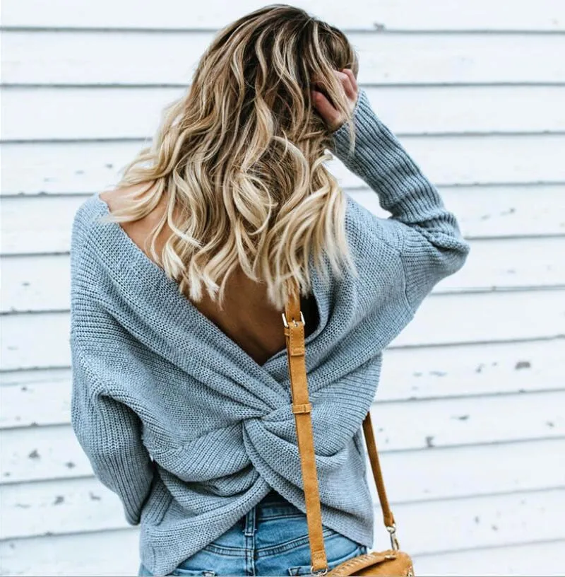 Knotted Pullover Sweater