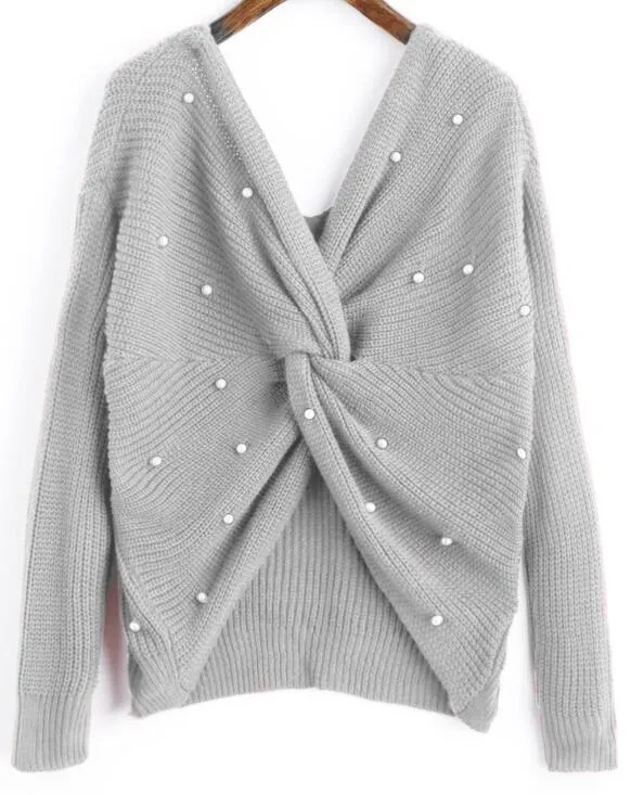 Knotted Pullover Sweater