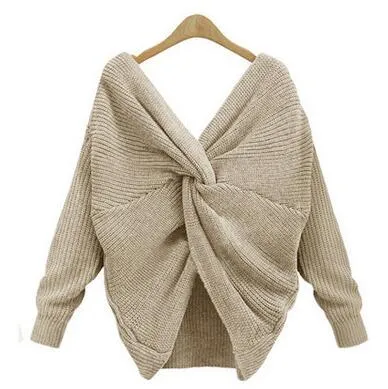 Knotted Pullover Sweater
