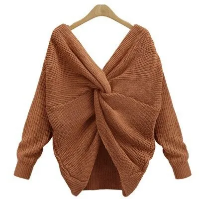 Knotted Pullover Sweater
