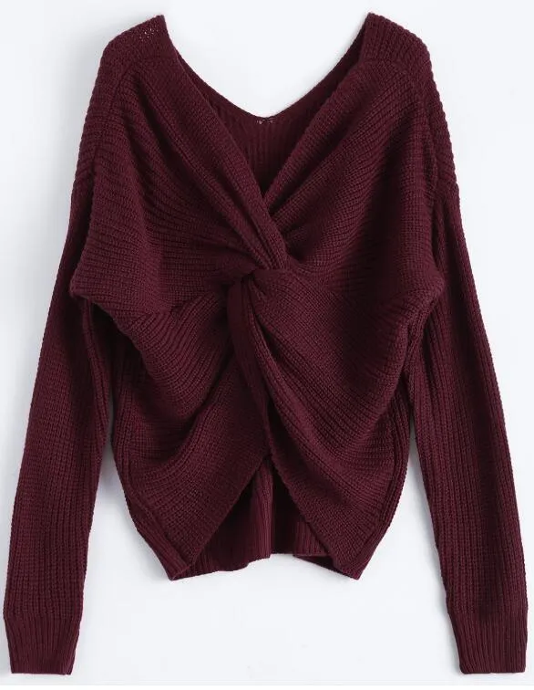 Knotted Pullover Sweater