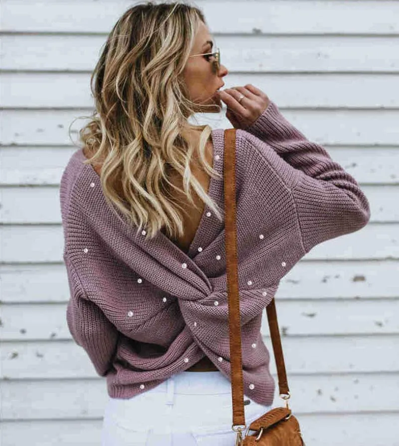 Knotted Pullover Sweater