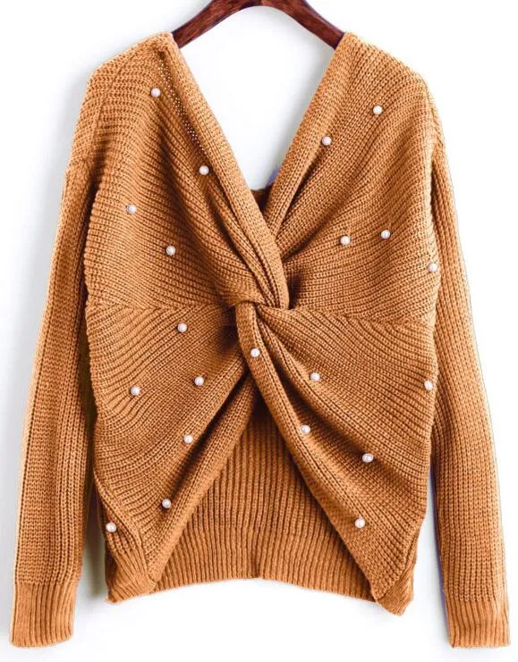 Knotted Pullover Sweater