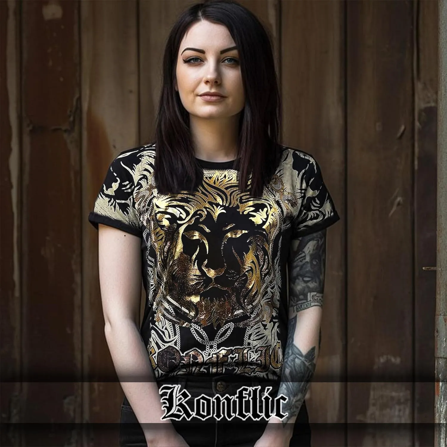Konflic Graphic tees for Men | MMA Style Crew Neck T-Shirts Half Sleeve Classic | Men's t-Shirts Casual Cotton