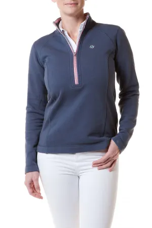 All-Purpose Ladies Breakwater Zip Nantucket Navy with Pink Trim