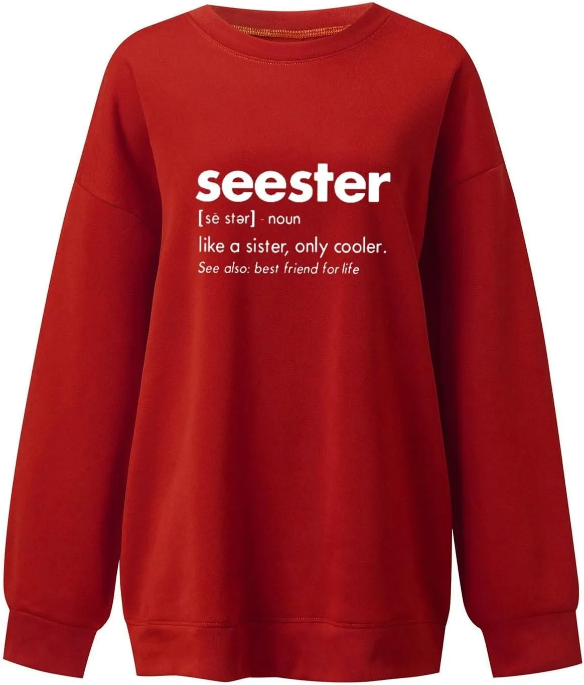 Ladies Fashion Autumn Winter Outdoor Letter Printed Loose Solid Color Long Sleeve Round Neck Hoodie Cropped