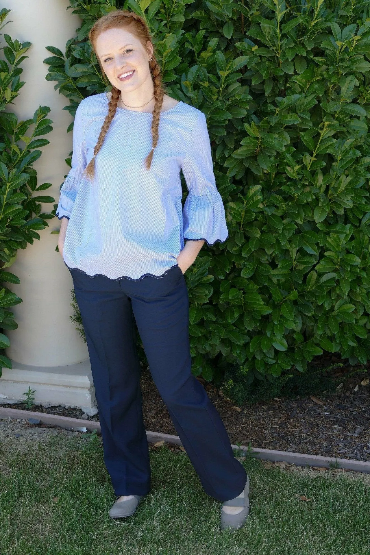 Ladies Flat Front Pant Durable Utility