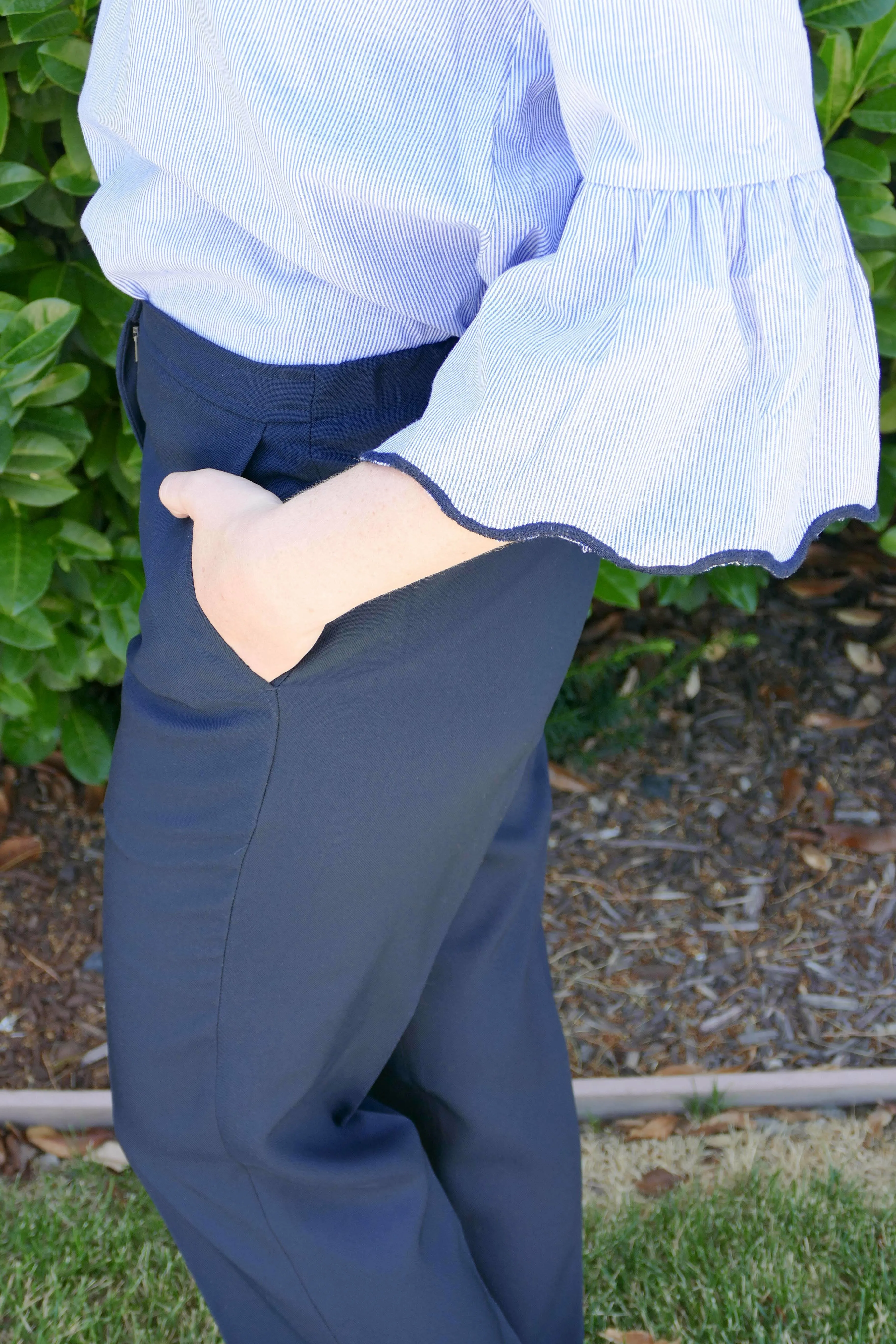 Feminine Cut Ladies Flat Front Pant