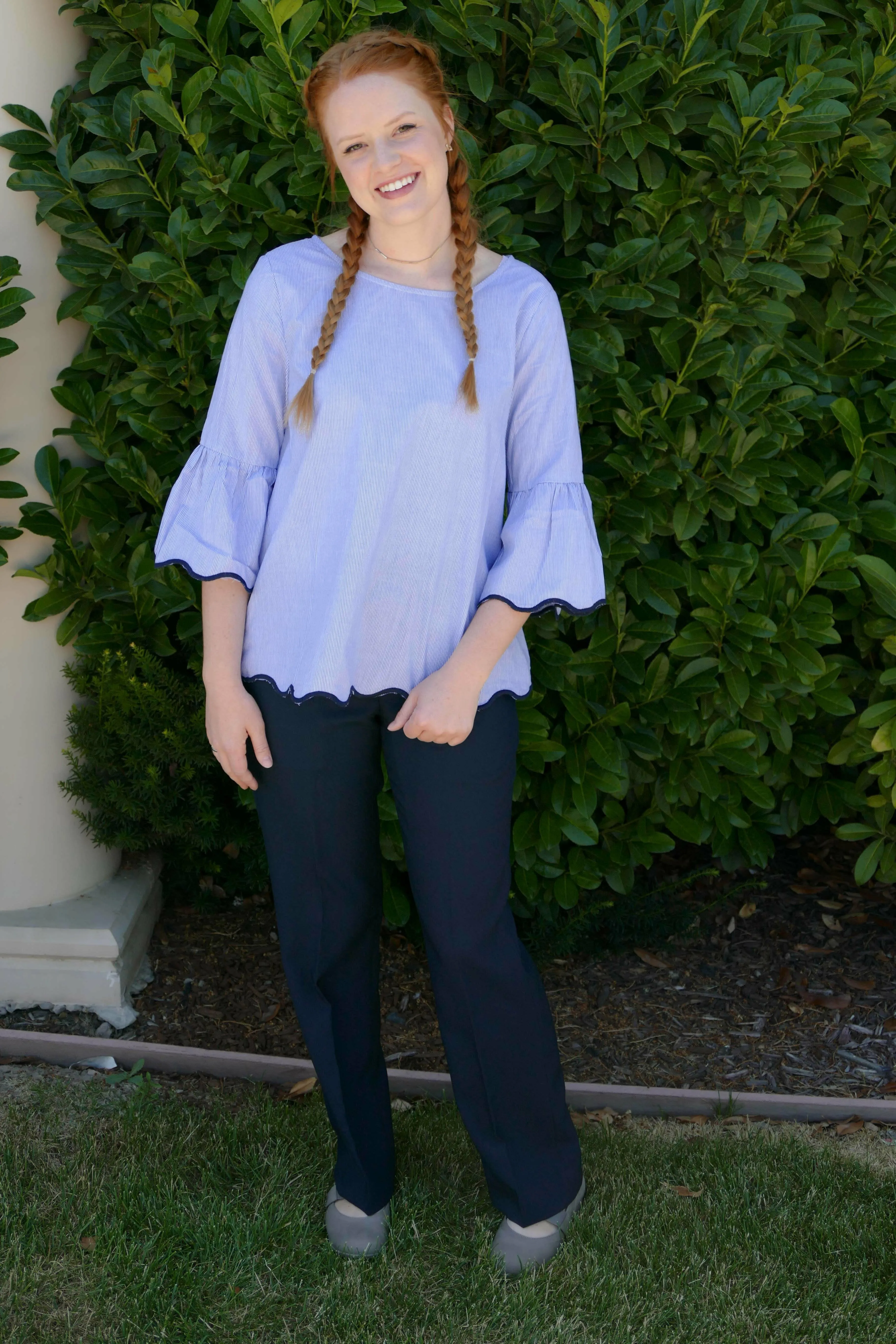 Ladies Flat Front Pant Seamless construction