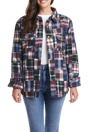 Ladies Shacket Colorado Flannel Patch Madras Low Impact Manufacturing