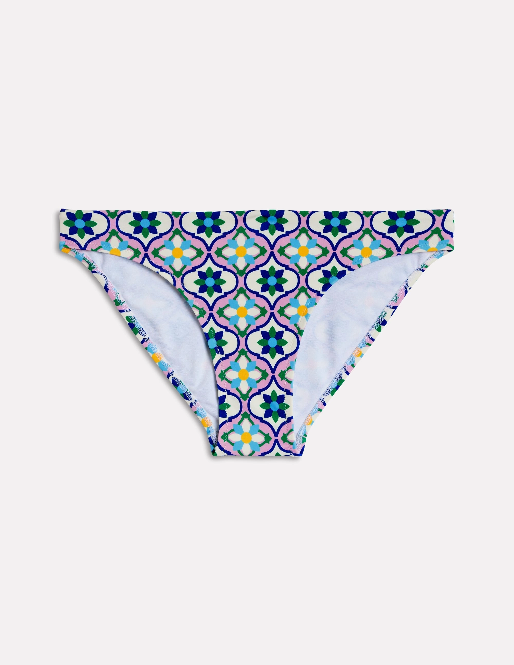 Classic Bikini Bottoms-Multi, Floweret Tile Unisex-Style