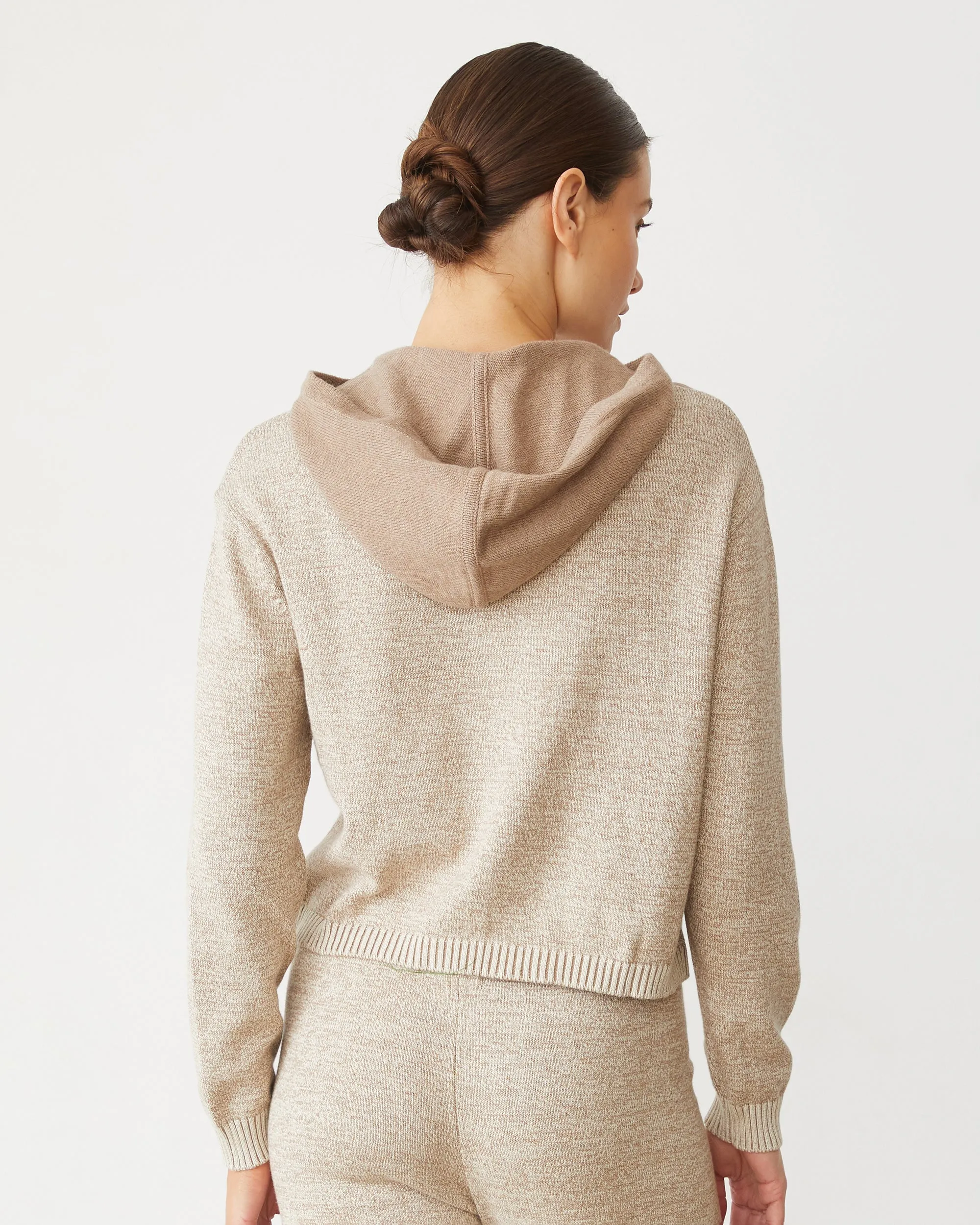 Workwear Brunch Glow Organic Cotton Cashmere Hooded Sweater