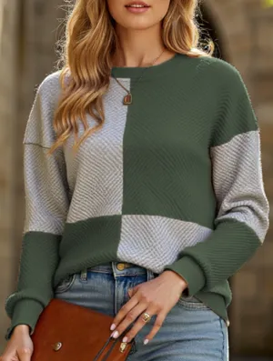 Bold Design Fade Resistant Coating Women's round neck textured hoodie