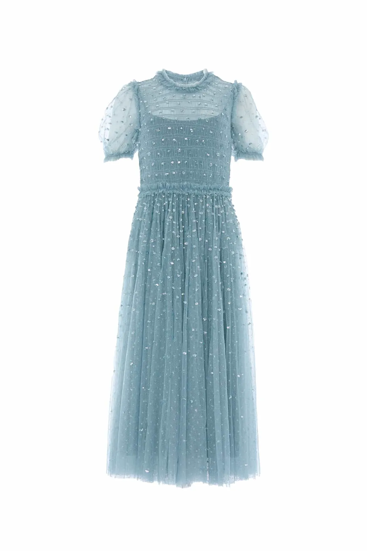 Hidden-Pocket Boho Mood Sequin Giselle Smocked Ballerina Dress