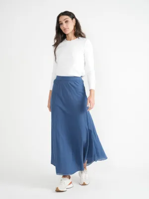Red Myth Denim Maxi Gauze Skirt SB3CM8279SL Casual Wear