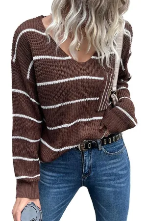 LOOSE FIT STRIPE KNITTED SWEATER MinimalistDesign