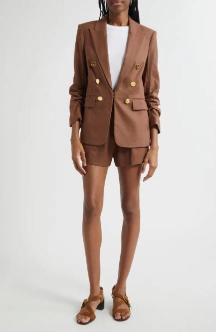 Double Stitched Seams Unisex Appeal Elle Dickey Jacket Light Chicory