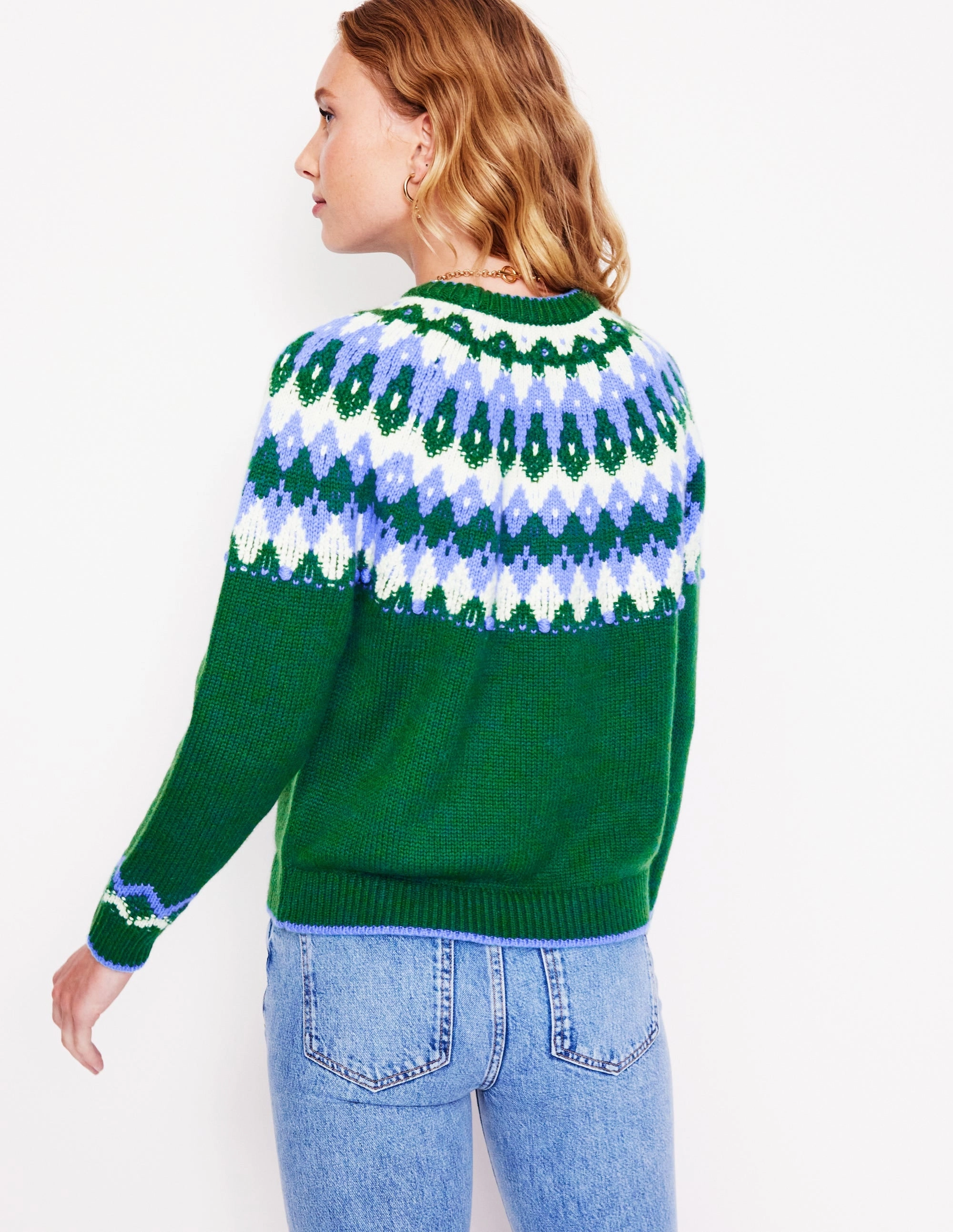Eleanor Fair Isle Jumper-Pine Green Fresh Layer Layer Option