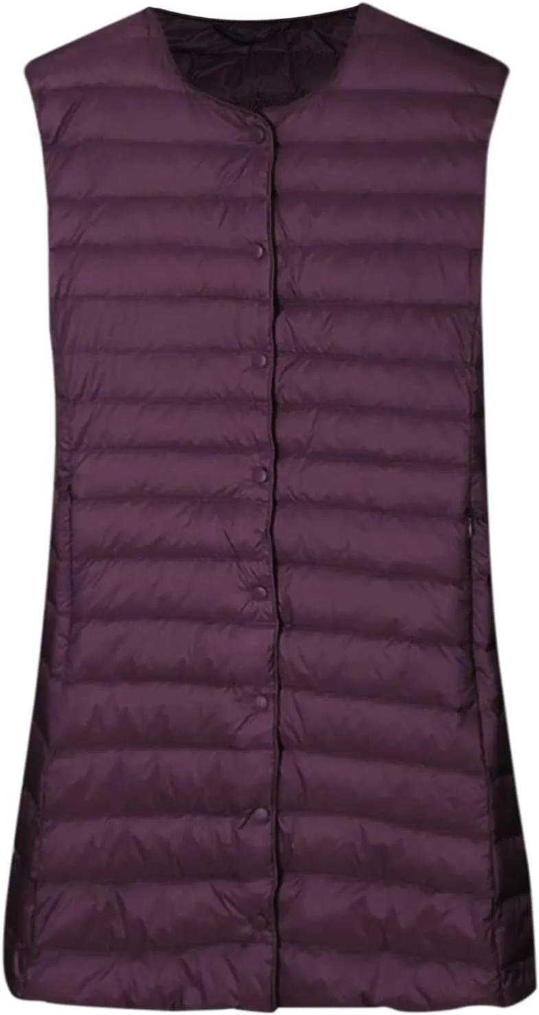LCMTWX Red Puffer Vest Coat Vest With Hood Sleeveless Warm Down Coat With Pockets Quilted Vest Down Full-Zip Hooded Black