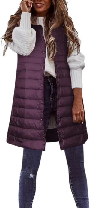 LCMTWX Red Puffer Vest Coat Vest With Hood Sleeveless Warm Down Coat With Pockets Quilted Vest Down Full-Zip Hooded Black