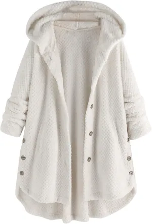 LCMTWX Womens 2023 Winter Fuzzy Fleece Jacket Fleece Sleeve Plus Size Women Women's Coat Solid Oversized Fuzzy Fleece