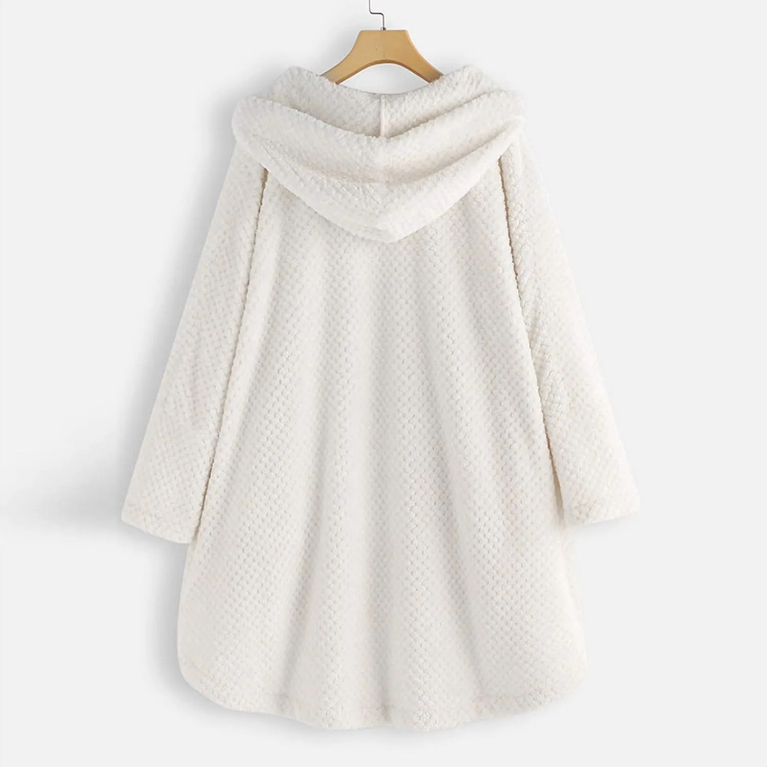 LCMTWX Womens 2023 Winter Fuzzy Fleece Jacket Fleece Sleeve Plus Size Women Women's Coat Solid Oversized Fuzzy Fleece