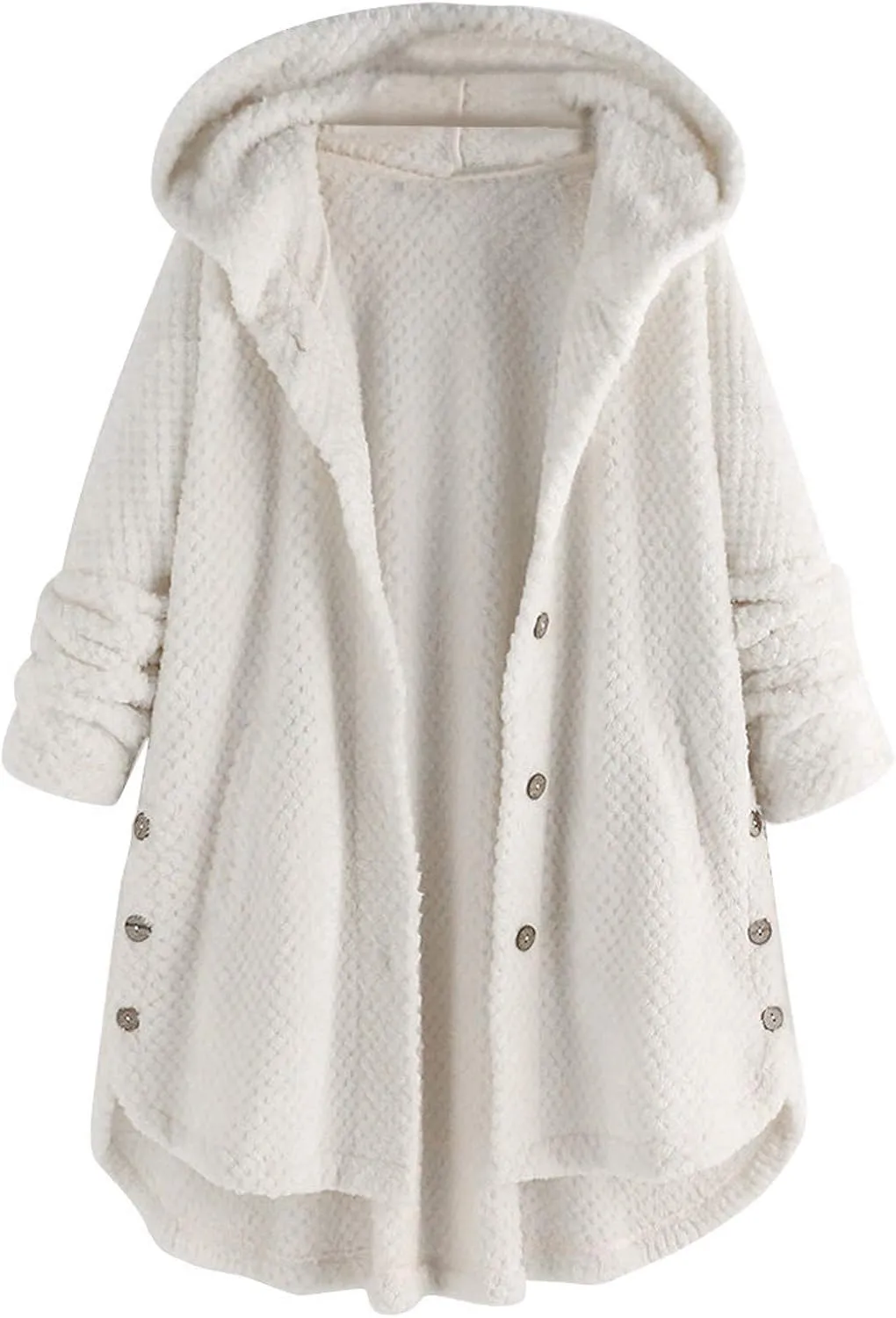 LCMTWX Womens 2023 Winter Fuzzy Fleece Jacket Fleece Sleeve Plus Size Women Women's Coat Solid Oversized Fuzzy Fleece