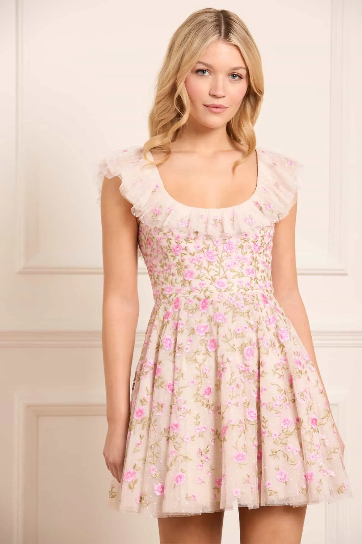 Lea Ditsy Micro Mini Dress Classic-style Perfect Look