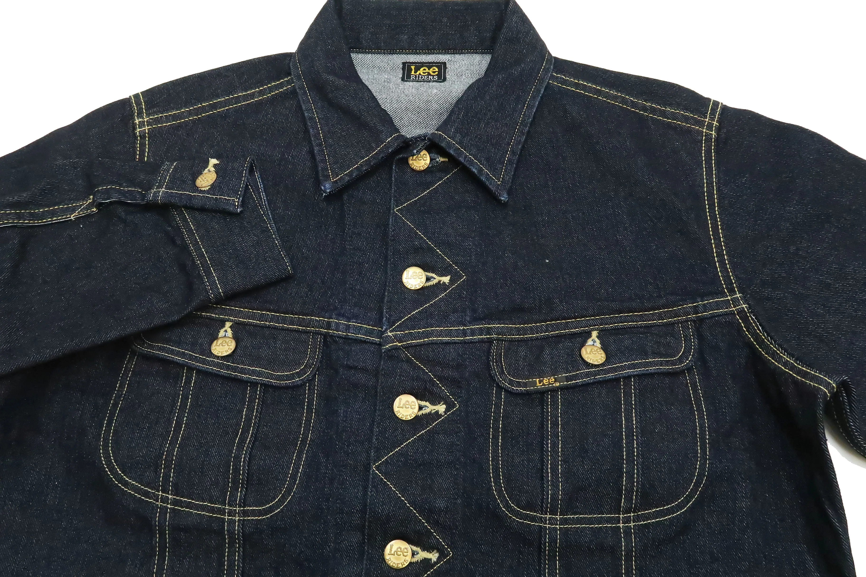 Lee Denim Jacket 101-J Men's Reissue Lee Rider 101J Jacket LM5100 LM5100-500 Rince Indigo-Blue