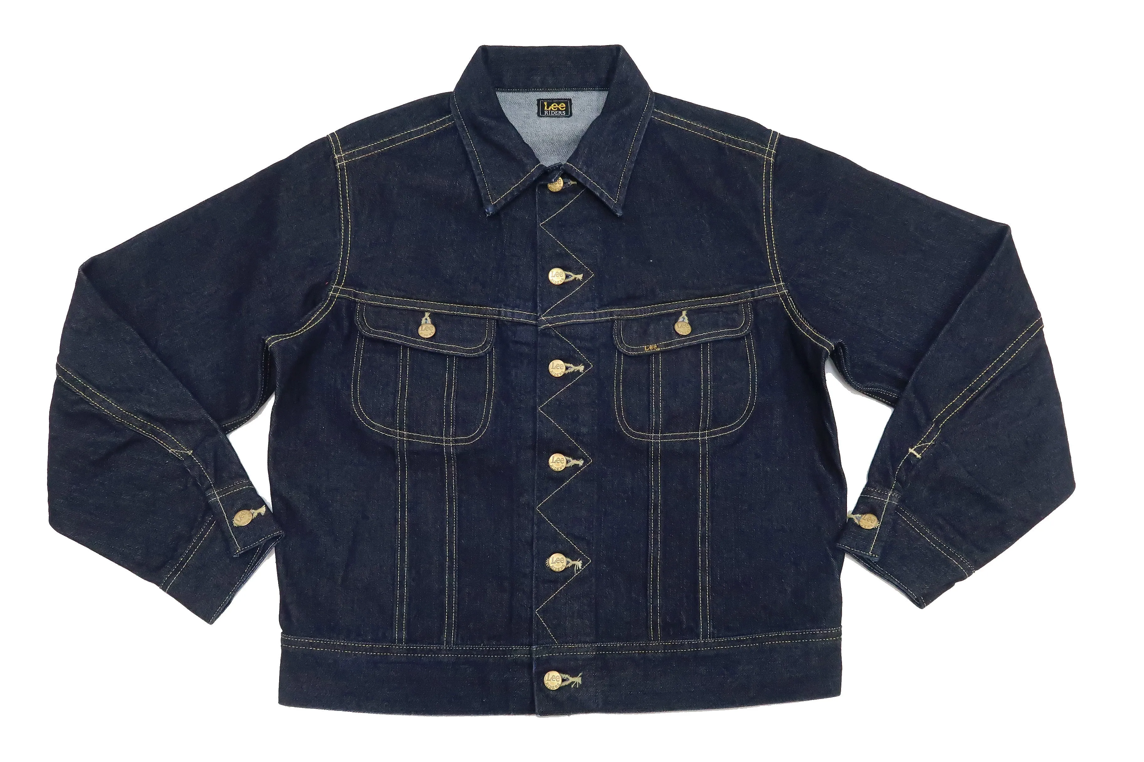 Lee Denim Jacket 101-J Men's Reissue Lee Rider 101J Jacket LM5100 LM5100-500 Rince Indigo-Blue