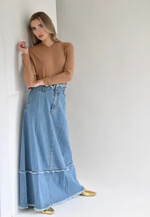 Lee Denim Skirt Back Slit