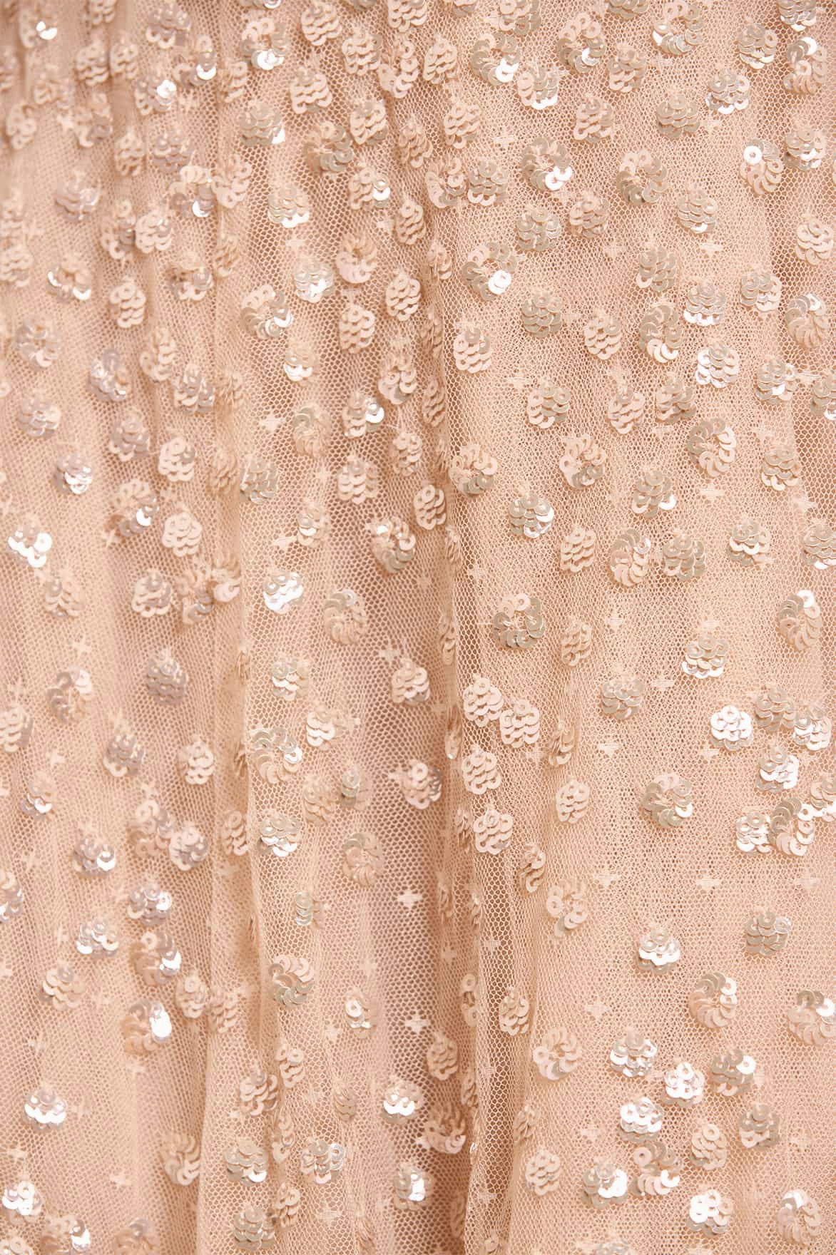 Timeless Look Wear Sleek and Sleek Leila Dot V-Neck Cape Ankle Gown
