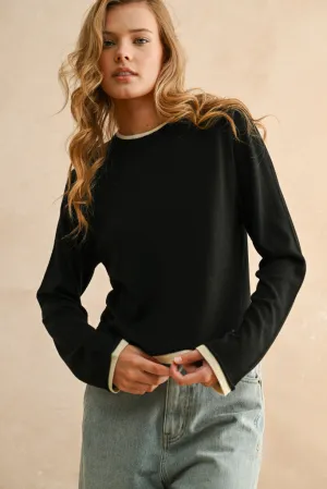Leona Layered Top in Black EcoFriendly Dye Process UV Protective Coating