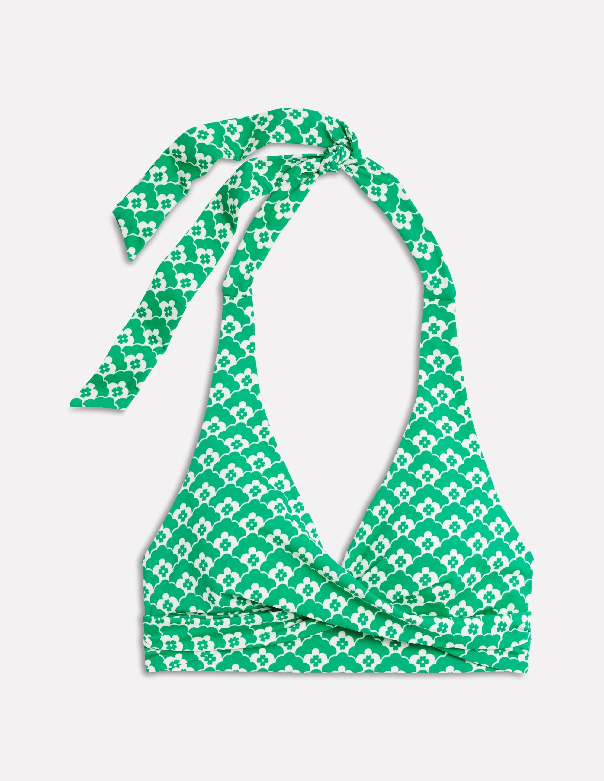 Levanzo Halter Bikini Top-Green Cloud Terrace Non Restrictive Band New Arrival