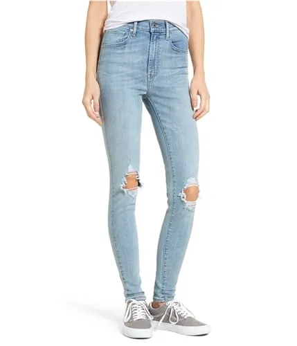 Levi's Womens Ripped Knees Skinny Fit Jeans