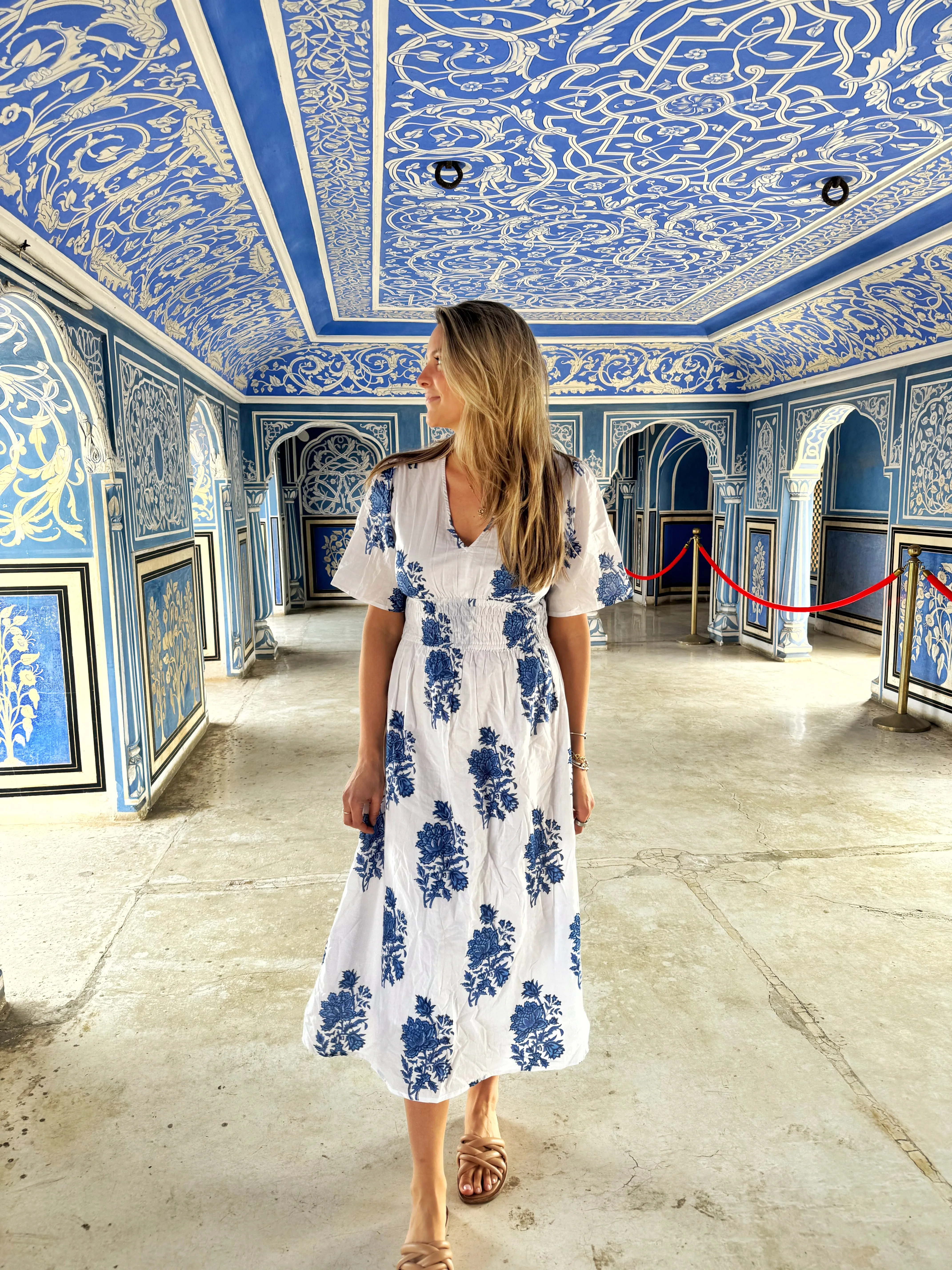 Lexington Dress Blueberry bouquet Flattering Comfort Wear Elegant Waist Fit