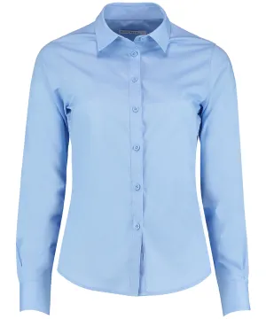 Light Blue - Women's poplin shirt long sleeve