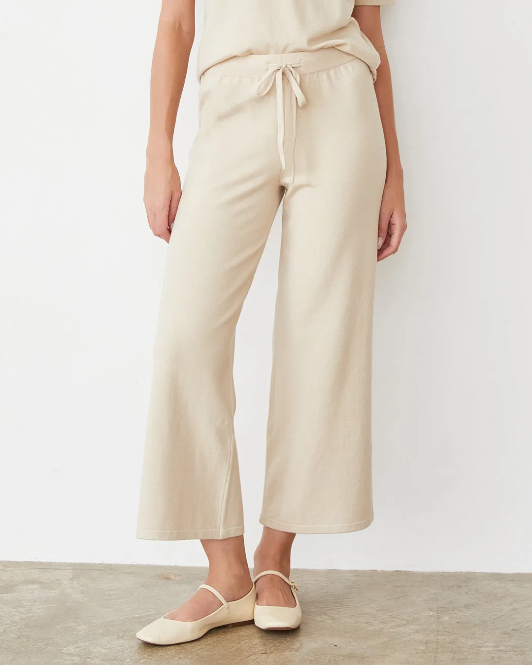 Street Style Light Soft Knit Crop Lounge Pant