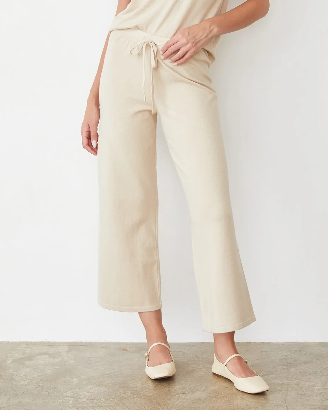 CrossGrain Fabric Light Soft Knit Crop Lounge Pant