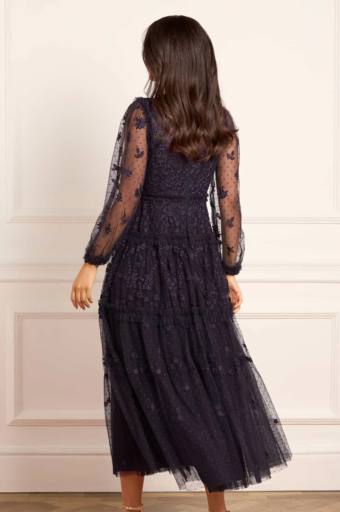 Autumn Lace Long Sleeve Ankle Gown Classic Fit